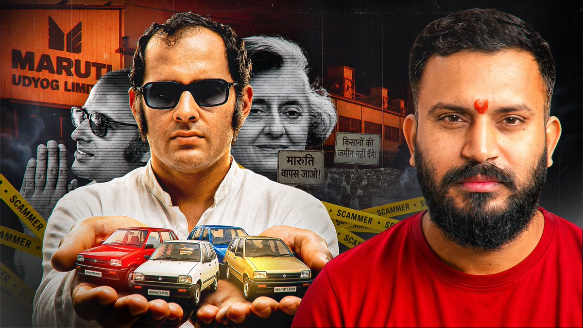 thedossier_in's tweet photo. A man with an annual income of just Rs 722 was granted permission to manufacture 50,000 cars a year - a production capacity equal to the combined output of all three car companies operating in India at the time.

His company existed for five years, yet its total production never exceeded 20 cars. Of those 20, not a single one was sold to the general public.

The so-called indigenous car was powered by a German engine that had allegedly been brought into the country as "personal baggage." The car failed every official test, yet it still received government clearance. A minister even told Parliament that it had passed the toughest tests.

To support this car project, a Reserve Bank of India Governor was forced into retirement and a new law was introduced to remove the State Bank of India Chairman.

The car was called Maruti. But who was the man with an annual income of just Rs 722 who wielded such extraordinary influence? To find out, watch The Dossier's documentary-style explainer: https://t.co/RywItrcQln

By Kaushlesh Rai (@rai_kaushlesh)