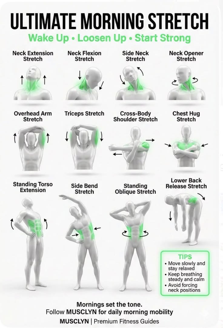 Gains__lab's tweet photo. ULTIMATE MORNING STRETCH https://t.co/sBZyItnk0W