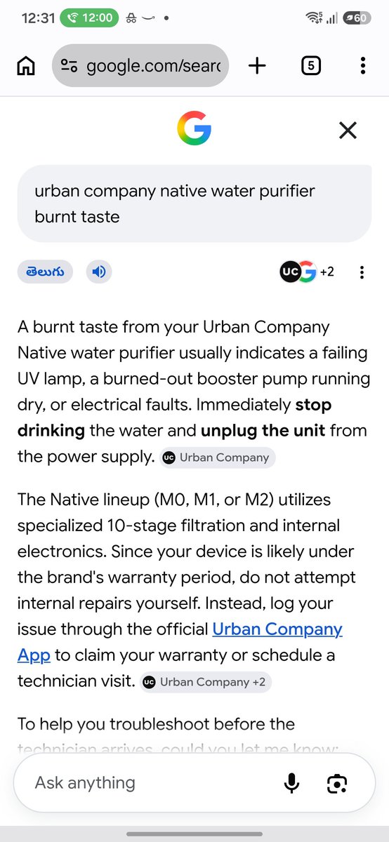 1tvlive's tweet photo. This is what UC's website claim, yet i am told that everything is fine and i can drink water and thry will not assist further. Native 2 years warranty is false and this company is a fraud!!!!
@UC_Assist https://t.co/4B4t36ZXZl
