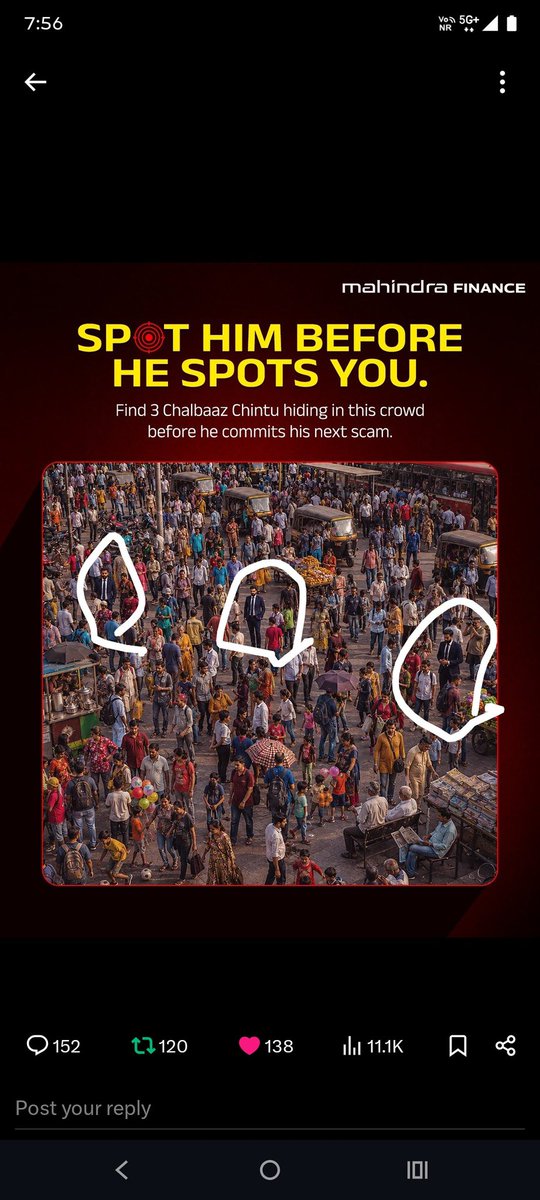 kumarji2701's tweet photo. @MahindraFin Done
#SpotChalbaazChintu #StayScamAware #MahindraFinance #ContestAlert #ScamAwareness
1 https://t.co/LWD5lz4M0K