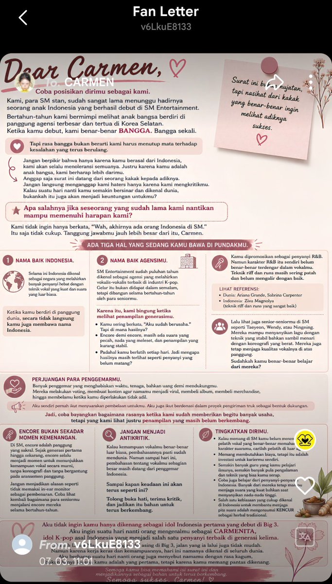 cloudynoise's tweet photo. Baca ini kocak bgt ngeliat surat tuntutan bawa nama negara yg isinya ngesidang carmen seolah dia pelaku kriminal yang merugikan rakyat banyak, padahal ini cuma masalah encore stage😅 seriously, stop treating her like a criminal who just ruined the entire country https://t.co/m6xQcVy8UD