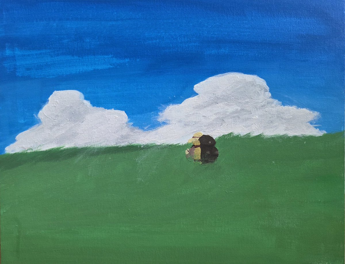 Witney414's tweet photo. 첫 물감 그림 https://t.co/OfOUlJPyBb