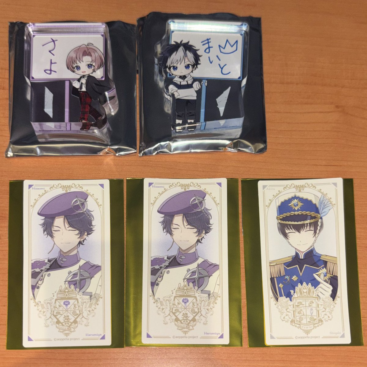 nqrse_5's tweet photo. アオペラ 5周年記念展 アクリルマスコット ステッカー 交換

譲：アクマス　雨夜/舞斗
　　ステッカー　永臣×2/明

求：アクマス　壱
　　ステッカー　壱 > 決まり次第 良和

本日会場手渡し優先(17時以降)
お気軽にお声掛けください https://t.co/6cDDg0fbiU
