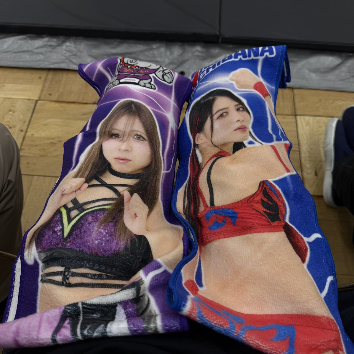 noodlesx2's tweet photo. 今日は錦糸町で推し活、錦糸町の裕花💜💛とLAの渚❤️💙
ゴング前のオバハン出てこいや！で、向こう三人きっちり出��きてて草

#pw_mg https://t.co/fBZVXKe95g