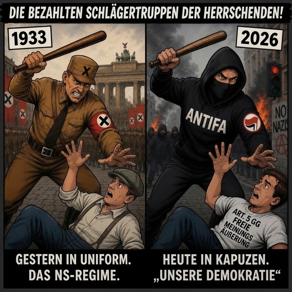 rantankeinplan's tweet photo. Zeiten ändern sich, aber wer freie Meinungsäußerung mit Einschüchterung bekämpft, hat aus der Geschichte nichts gelernt. Demokratie braucht Debatten und keine Schläger!
#Meinungsfreiheit #Erfurt #Faschisten #Antifa #AfD https://t.co/hYOwawZMlm