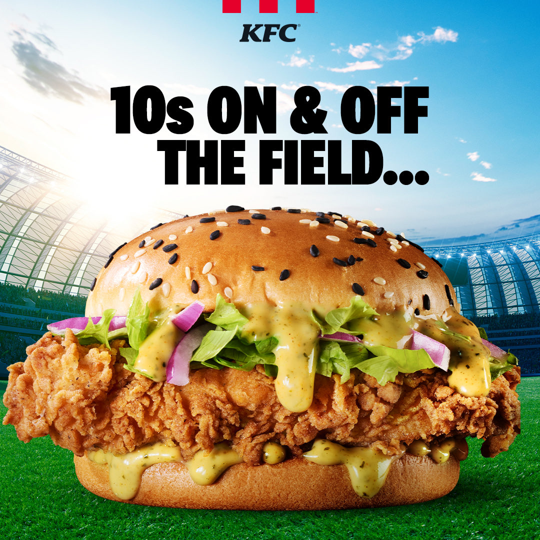 KFCSA's tweet photo. Match that 10/10 performance with 10/10 Taste. Get the Argentinian Chimichurri today: https://t.co/1jjGWMdbU7. 🍔

#KFCTasteRivalry https://t.co/fh6hNJ3nml