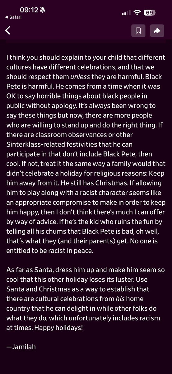 vivscontent's tweet photo. 🤡 Viel ik toch zo maar in een rant over ‘Sinterklass’ in de probleemrubriek van @Slate
Het advies?”If he’s the kid who ruins the fun by telling all his chums that Black Pete is bad, oh well, that's what they (and their parents) get. No one is entitled to be racist in peace.”
Dear @JamilahLemieux
Thank you for the unsolicited lecture in American cultural superiority. It’s always fascinating when someone who can’t even spell Sinterklaas correctly (it’s not “Sinterklass”) decides she’s qualified to lecture an entire country on how to celebrate their own children’s holiday.
You’re out here calling a beloved Dutch tradition “harmful” and encouraging parents to raise their 4-year-old as a miniature fun-ruiner who goes around telling his classmates their culture is racist. And then you drop this condescending little bomb:
“No one is entitled to be racist in peace.”
The arrogance is breathtaking. A holiday that millions of Dutch people grew up with, that has been evolving for years, suddenly needs your righteous American intervention. Maybe instead of telling people how to raise their kids in their country, you could suggest to show a little respect for the culture someone chose to live in.
And to the original letter writer (“Not the White Christmas I Had in Mind”): if you hate the local traditions so much that you’re this triggered by Sinterklaas, you’re more than welcome to pack up and go back where you came from. No one is forcing you to stay and “suffer” through a country that doesn’t bend to your imported sensitivities. Some of us actually like it here.
Cultural adaptation is a two-way street — not a demand that the host country erase its traditions to comfort your feelings.
Stay mad.
Someone tired of preachy expats