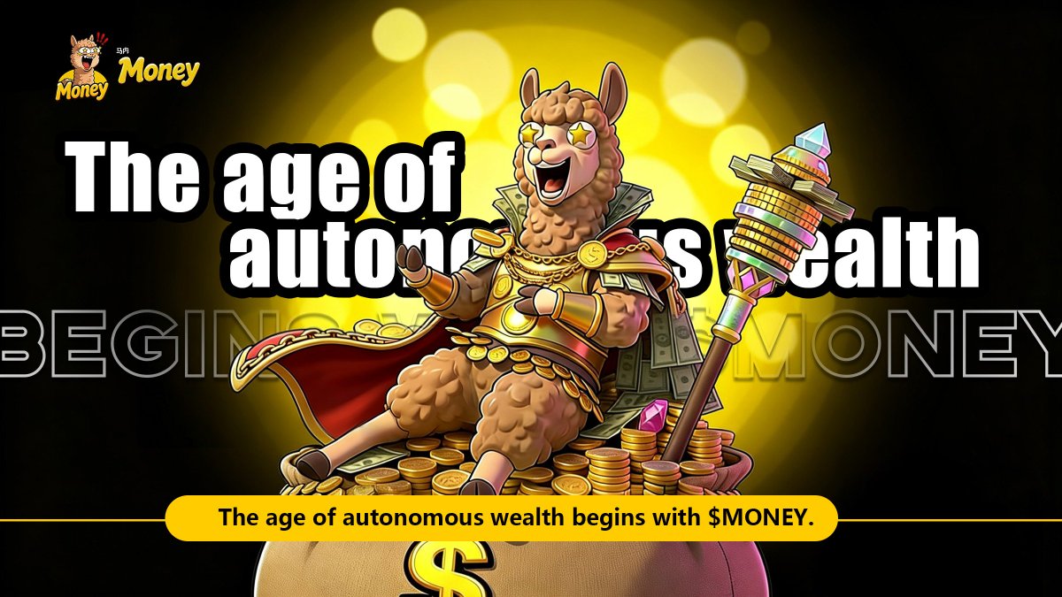 MoneyGroup_Hub's tweet photo. The age of autonomous wealth begins here.
自主财富的时代，由此开启。$MONEY 👑 https://t.co/9kYdH836w8