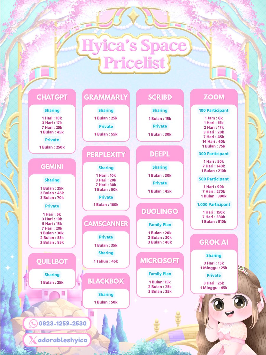 cotlfs's tweet photo. 🎀 TES MASUK GAK WTS WTB APLIKASI PREMIUM PRO MURAH GARANSI TRUSTED FAST RESPON

MEITU YOUTUBE DUOLINGO GEMINI DISNEY WETV PRIME CAPCUT CANVA REMINI CHATGPT DEEPL GROK CLAUDE MICROSOFT SPOTIFY DRAMABOX HBO NETFLIX IQIYI NETSHORT #zonauangㅤ 

💌 https://t.co/efA48IwpxF

weekend https://t.co/GuygZCHHaH