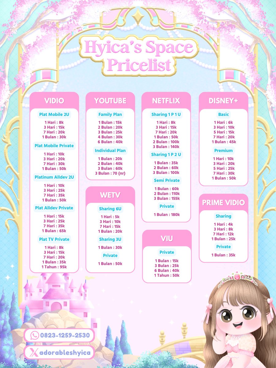 cotlfs's tweet photo. 🎀 TES MASUK GAK WTS WTB APLIKASI PREMIUM PRO MURAH GARANSI TRUSTED FAST RESPON

MEITU YOUTUBE DUOLINGO GEMINI DISNEY WETV PRIME CAPCUT CANVA REMINI CHATGPT DEEPL GROK CLAUDE MICROSOFT SPOTIFY DRAMABOX HBO NETFLIX IQIYI NETSHORT #zonauangㅤ 

💌 https://t.co/efA48IwpxF

weekend https://t.co/GuygZCHHaH