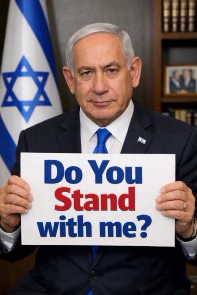 0ivankaTrump1's tweet photo. Q: Do you stand with  Benjamin Netanyahu?

A. 0%
B. 50%
C. 100%
D. Never https://t.co/kCsNEO8B0R