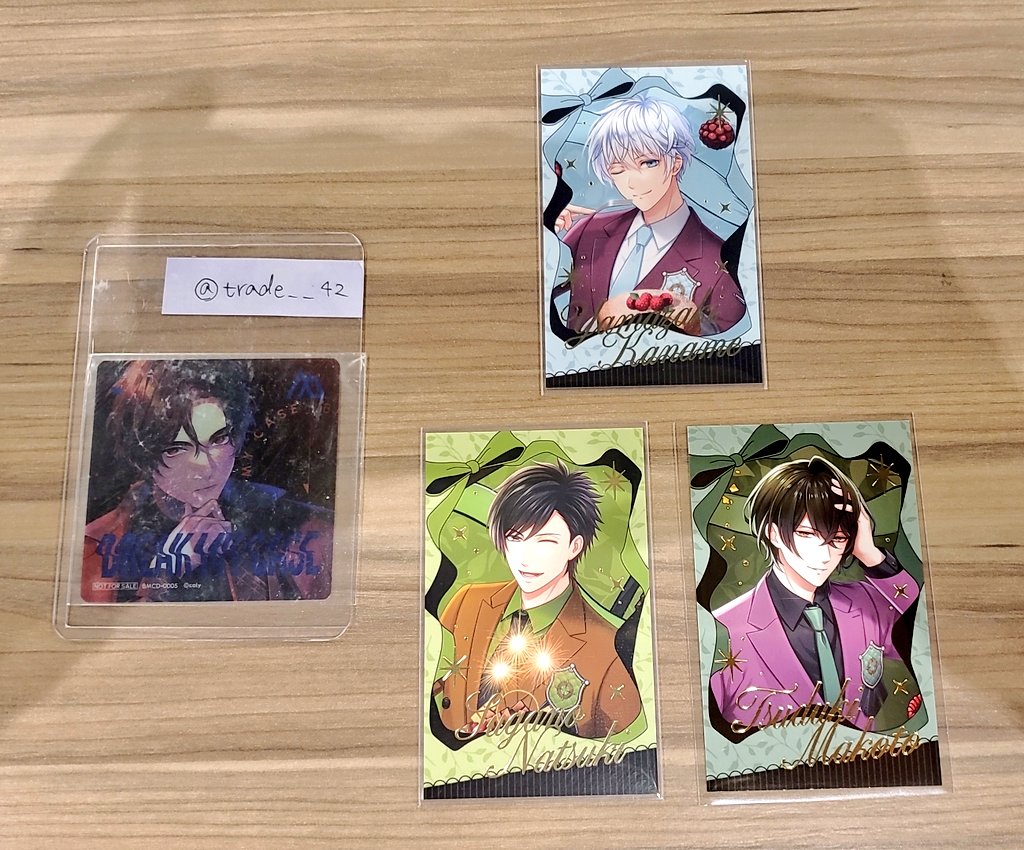 trade__42's tweet photo. 交換 スタマイ アニメイトフェア フォトカ 箔

譲→カナメ、菅野、誠

求→大谷、関、早乙女

本日池袋手渡しのみ
カナメくんは羽鳥さん優先
検索からでもお気軽にお声掛けください🙇‍♀ https://t.co/l5Zgxsm3GK
