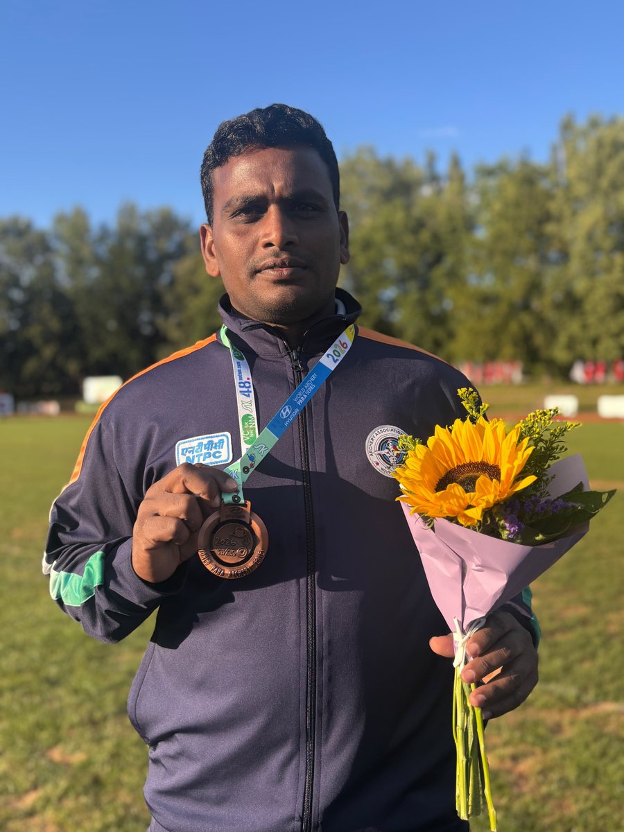 crpfindia's tweet photo. Once a commando, always a commando! 🇮🇳

​Huge congratulations to CT/GD Toman Kumar, former CoBRA commando, on winning the Bronze Medal 🥉 in the Compound Men Doubles at the World Para Archery Series 2026, Czech Republic. 🎯
​After losing a limb in an IED blast, his indomitable spirit continues to make the nation proud.  

Shri G P Singh, DG, #CRPF, congratulates him and wishes him ultimate success in his future endeavours.
​
#NationFirst
#Vandematram150
#MissionNaxalMuktBharat2026
@gpsinghips
@CRPFSports
#ParaArchery 
#CRPFHeroes