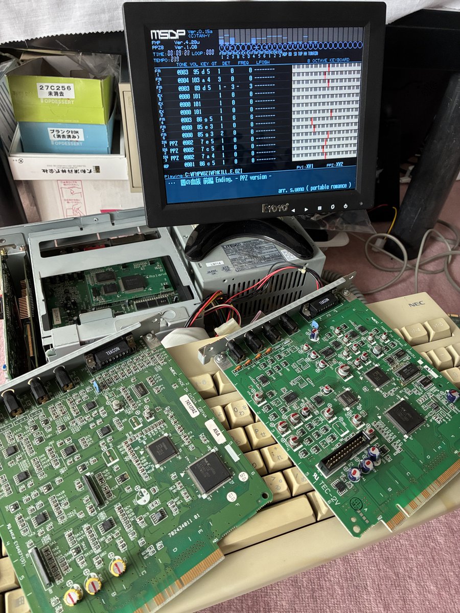 OPN3L追加したG8XZUサウンドボード 2枚とも一発でおっけ！ にしても