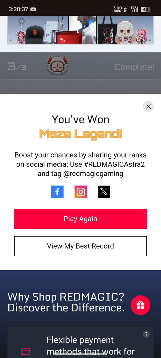web3_migi's tweet photo. @redmagicgaming Best it , on the first try 🏅 @redmagicgaming #redmagic #REDMAGICAstra2 https://t.co/pULQ0KVGQG