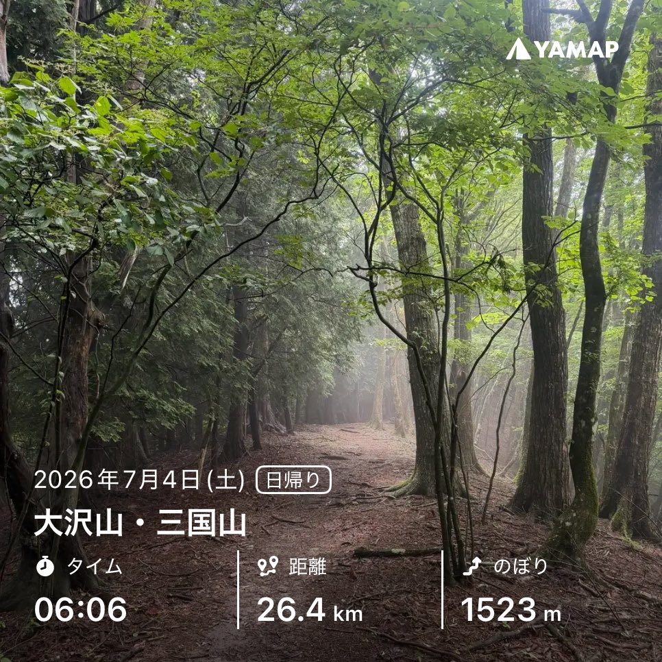 nsuehiro's tweet photo. 大沢山・三国山 https://t.co/WW9YvecYEg #YAMAP #山歩しよう #hiking https://t.co/kHhgYt1X3A