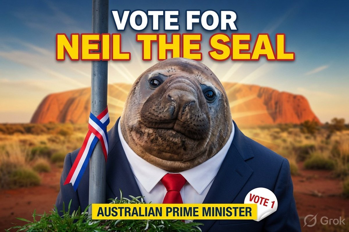 jumbarrawa's tweet photo. Vote for Neil. 
He will tell  ' em. 
#NeilTheSeal
#NEILTHESEAL 
#AUSTRALIA 
#clapBack https://t.co/hNDWNp1WyI