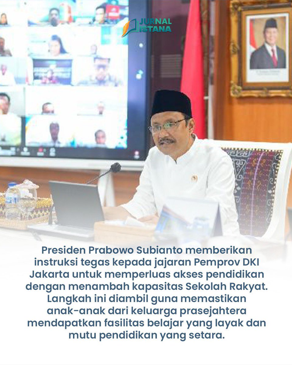 brunommip's tweet photo. Edukasi merata: Presiden minta DKI Jakarta tingkatkan kapasitas sekolah rakyat

Purbaya https://t.co/v7Az0OYHn5