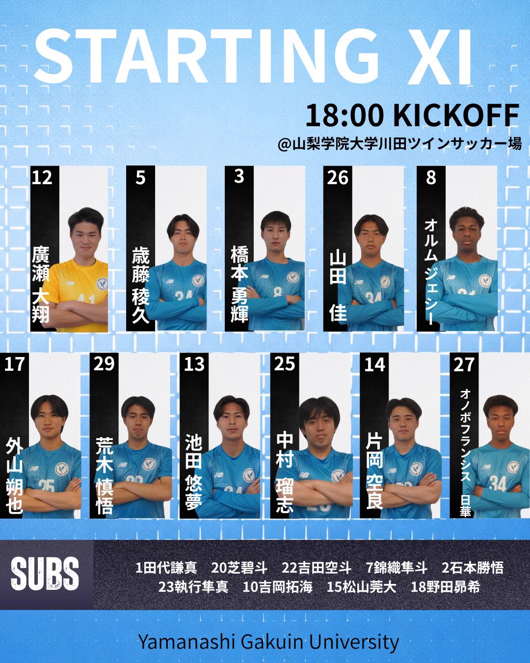 山梨学院大学サッカー部《公式》 on X: 