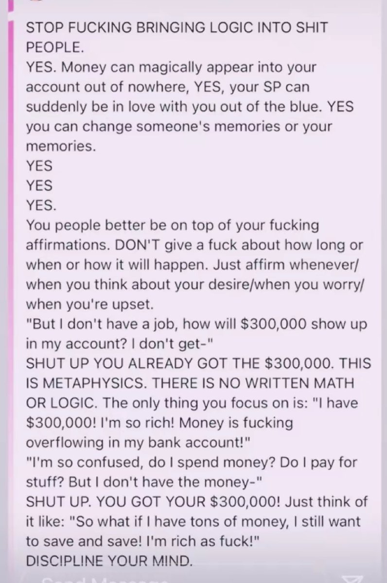 nevesreality's tweet photo. It isn’t logical, forget the how it has to work you don need to worry about station but sticking to your affirmation. https://t.co/iAlKqoOFaI