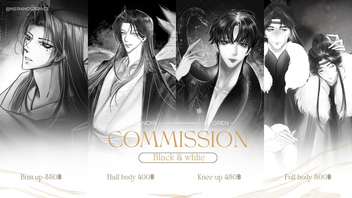 neranoirspace's tweet photo. ✧Pls rt+🤍 
[Commission รอบกรกฎาคม°‧🫧⋆.ೃ]

📢โปรจองวันนี้-15ก.ค. ลดไปเลย10% 

— ภาพประกอบสี /ปกนิยาย
— ภาพประกอบขาวดำ
รับจำนวน 3 คิวᵎ!ᵎ

— CHIBI 
รับเรื่อย ๆ ไม่มีจำกัด

✧ เชิงพาณิชย์x2
✧ ไม่รับงานเร่ง

📌รายละเอียดเพิ่มเติม : https://t.co/uP8TSScNAl

สนใจdmสอบถามหรือจองใต้เมนชั่น (ไม่ตอบเกิน24ชม. เมนชั่นตามได้เลยค่ะ บางทีข้อความไม่ขึ้นㅠㅠ)

#commissionTH