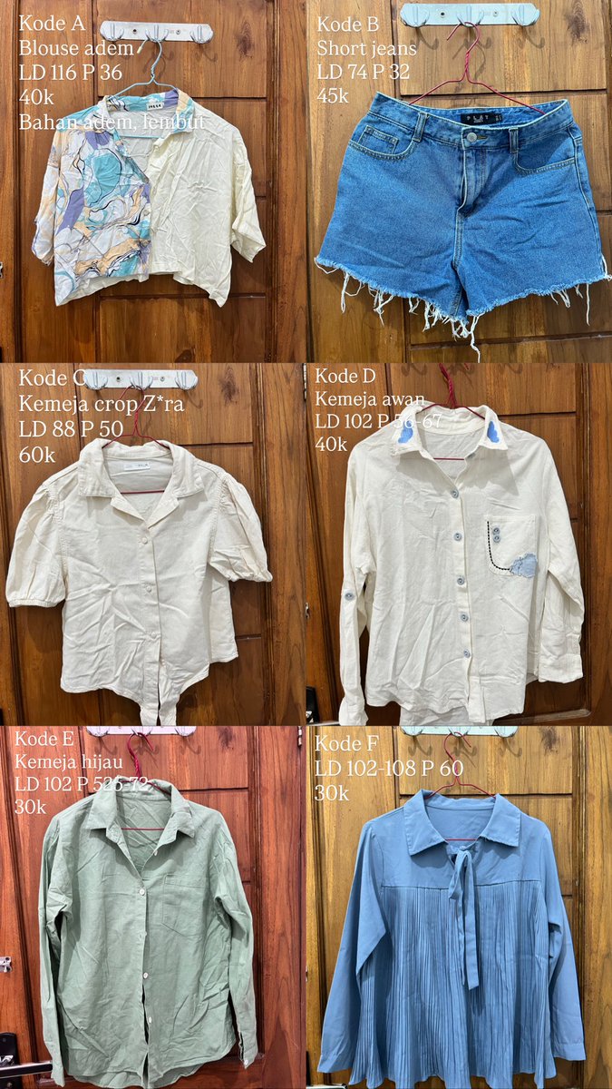 itsfasamu's tweet photo. preloved like new (cuma 1 aja yang ada minusnya) ! bahan enak, adem, lembut ada! start 25-60k aja!
kemeja, blouse, outer, cardigan, dress, celana. ada yang brand
oren &amp; cod ✅ (harga +adm 18%)
adm kecil/no adm bisa split pay (dijamin amanah)
pengiriman dari surabaya, jawa timur https://t.co/Nq6L4CbSJh