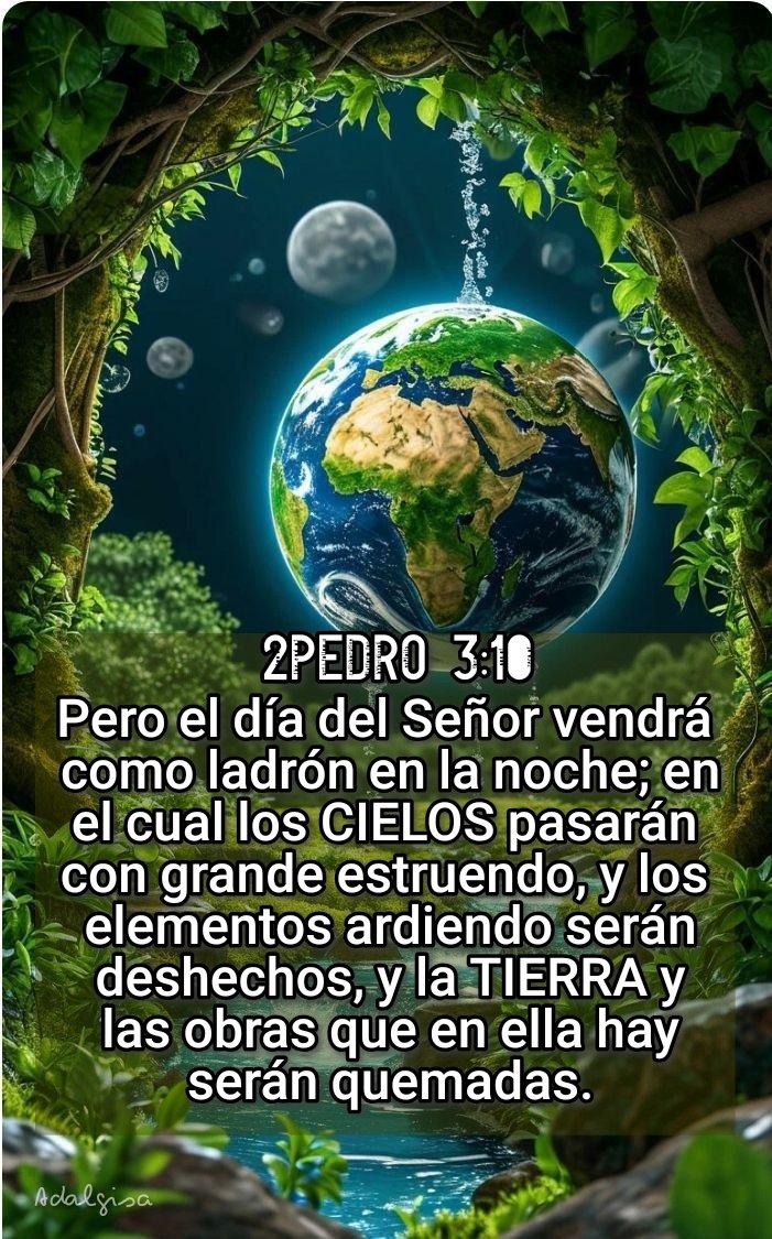 millopena's tweet photo. 🌎 Sábado,
Julio 4, 2026
 ᗞᏆᝪᔑ Ꭲᗴ ᗷᗴᑎᗞᏆᏀᗩ
2 Pedro 3:13
 "Pero nosotros esperamos, según sus promesas, CIELOS nuevos y TIERRA nueva, en los cuales mora la justicia."⛅ https://t.co/jFuHkCGJ3R
