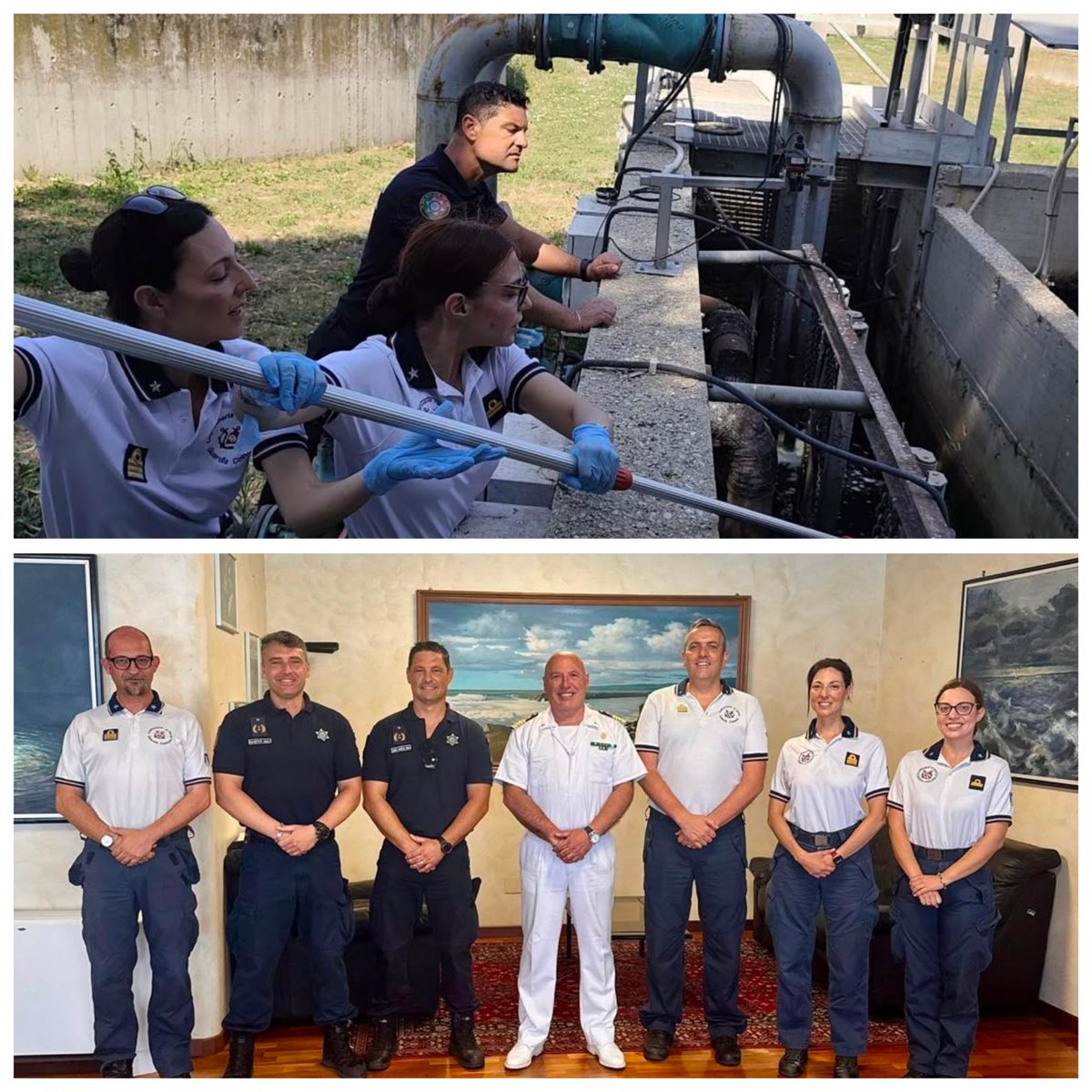 guardiacostiera's tweet photo. La Guardia Costiera 🇮🇹ha formato due funzionari della Polizia Marittima Portoghese 🇵🇹 su campionamento e analisi delle acque reflue, utilizzando il Laboratorio Mobile Ambientale. L'iniziativa, in cooperazione europea, ha permesso di rafforzare la tutela dell'ambiente marino https://t.co/QlELprQwKa