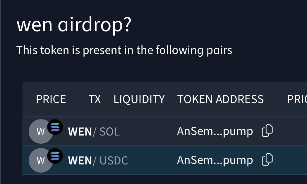 166ihplb's tweet photo. @dyorpapi @blknoiz06 The thesis and lore are simple: 

Everything Ansem is sending. 

This one literally has his name at the start of the CA. On most chart sites it shows up almost as "Ansem..pump". 

$WEN Airdrop?
AnSem47wDeFBCnnuw2owzbBDT9pRzZDUBoSBXfbDpump https://t.co/51pE8hotce
