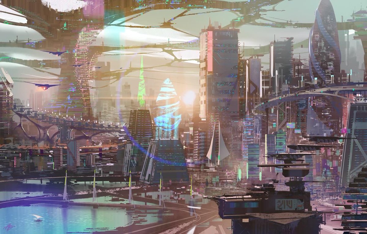 SongOogie's tweet photo. Original painting ‘Colony’ with process video #art #drawing #painting #illustration #scifi #fantasy https://t.co/v3cvmuo5Ay