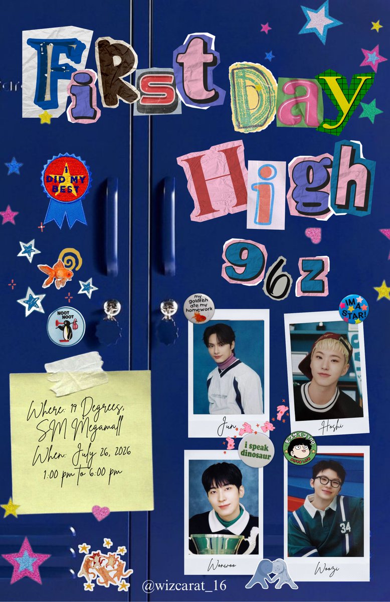SVTDoReMi_'s tweet photo. 📚 Class is back, Carats! 📚

Celebrate Jun, Hoshi, Wonwoo &amp;Woozi in our academe‑themed COME&amp;GO cse🎂Relive school days with the legendary 96z 💎

📆July 26, Sunday
📍19 Degrees, SM Megamall
⏰1PM-6PM

Link: https://t.co/ssj0Edjxni

#FirstDayHigh96z
#SVTDoReMi_
#19DegreesMegamall https://t.co/RnTBSoB5jO