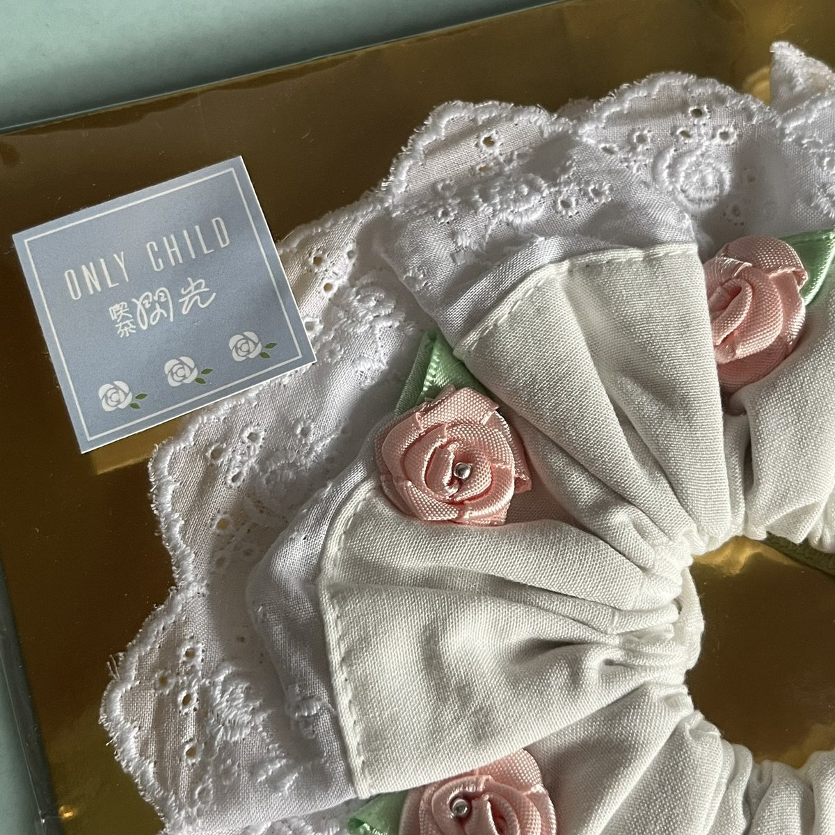 ONLY CHILD 喫茶閃光のホールケーキシュシュ 1周年 限定 ベロア 新品 7月もよろしくお願いします！ 4日(土)17〜24時 5日(日)17〜22時 ケーキ