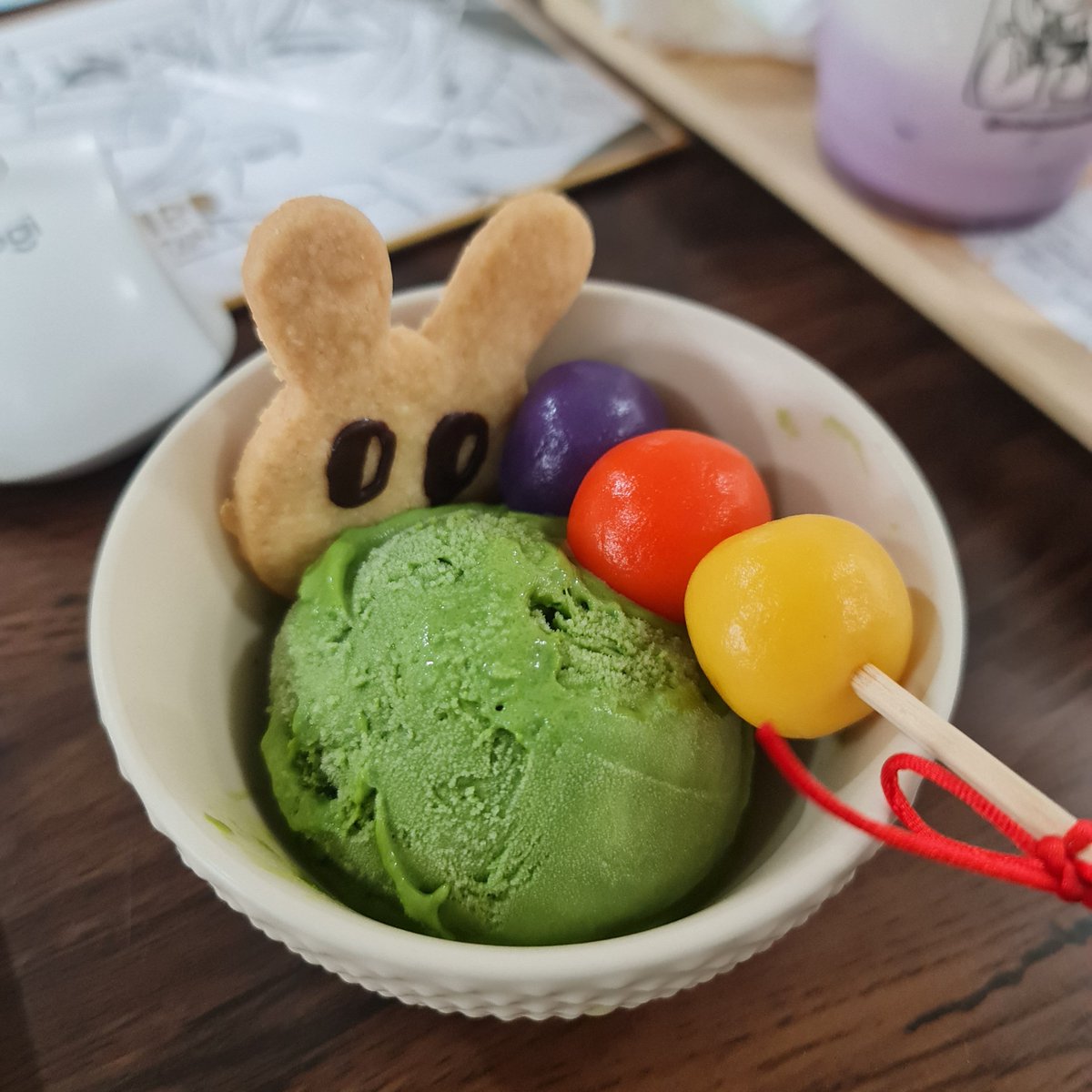 JanPhao's tweet photo. บัตเตอร์ต๊อกอร่อย 
ไอติมชาเขียวเจ้มจ้น 
น้ำ cheesecake cream zentail latte หย่ยมาก ~☆

#ZentailAirlines #ZenithARP https://t.co/9ipjzXhAmF