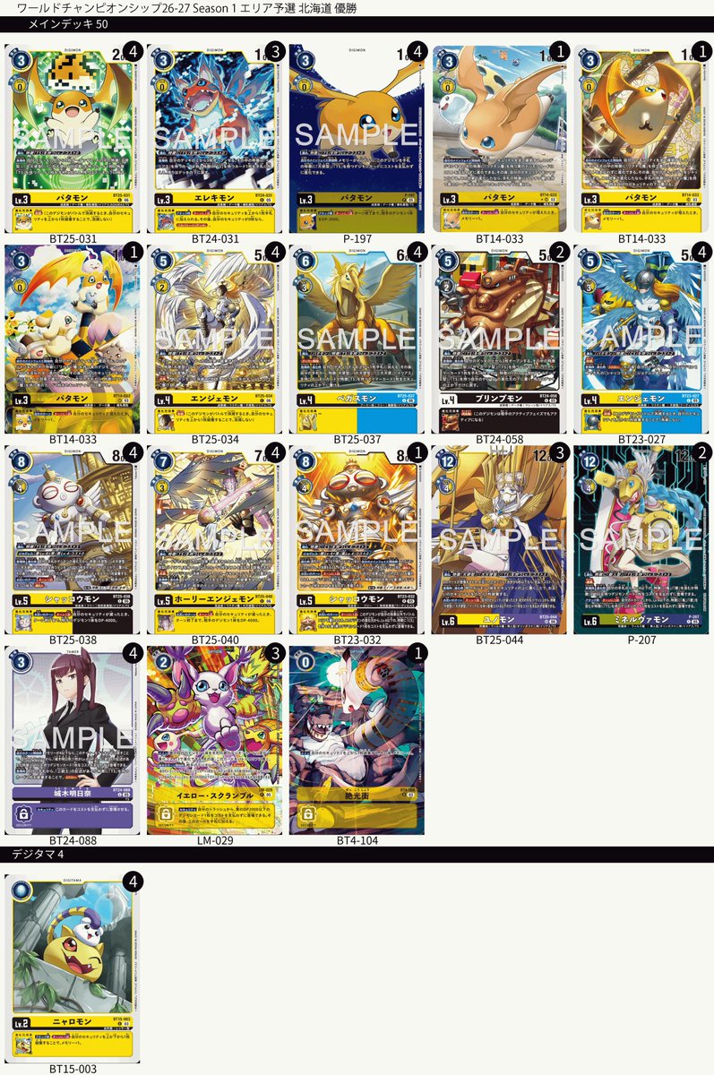 デジモンカードゲーム ワールドチャンピオンシップ26-27 Season 1