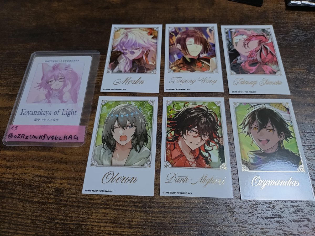 交換、譲渡】Fate/Grand Order FGO ホテルコラボ チェキ チェキカード