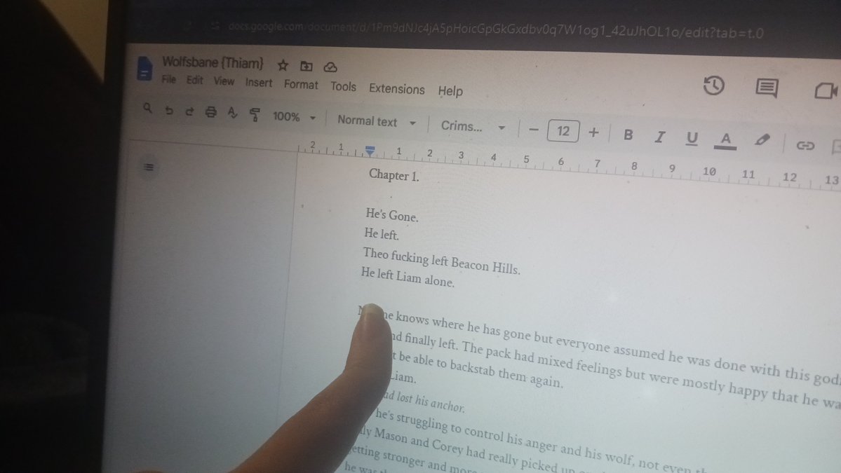 easilyobssessed's tweet photo. When the hyperfixation (teen wolf) claws itself back from the dead (I started rewatching it) so I open up the Google docs with the fanfic I started writing years ago (late 2024) https://t.co/fssLuXVzoD