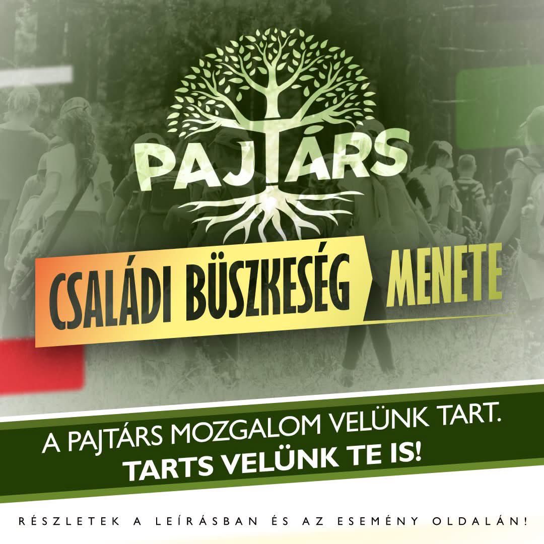 novak_elod's tweet photo. 🤝 A Családi Büszkeség Menetén a Pajtárs Mozgalom is velünk tart!

A Pajtárs Mozgalom a közösség, a hagyomány és a hazaszeretet értékei mentén dolgozik azért, hogy a felnövekvő nemzedék szeretetteljes családi környezetben, szilárd értékrend szerint nevelkedjen.

A vonulást követően látogassatok el a sátrukhoz is, ahol egész délután színes programokkal várnak minden érdeklődőt.

Tartsatok velünk, és vonuljunk együtt a Családi Büszkeség Menetén a Pajtárs Mozgalommal!

Találkozzunk július 11-én, 10 órakor a Szentháromság téren! 📆