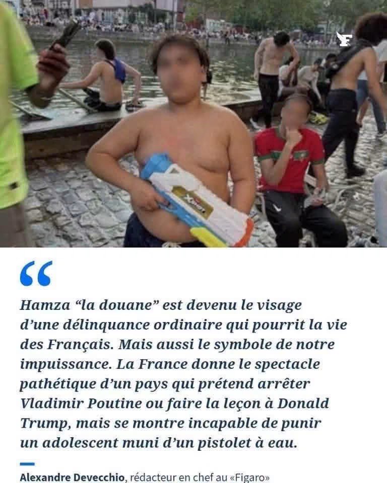 Solange13000's tweet photo. @GilbertCollard @EmmanuelMacron prétend arrêter Vladimir Poutine.
@EmmanuelMacron fait la leçon à Donald Trump.
@EmmanuelMacron se veut le gendarme du monde
@EmmanuelMacron même pas capable d’arrêter ce gamin de 14 ans 
Vivement qu’il dégage https://t.co/ZwReTUWjX9
