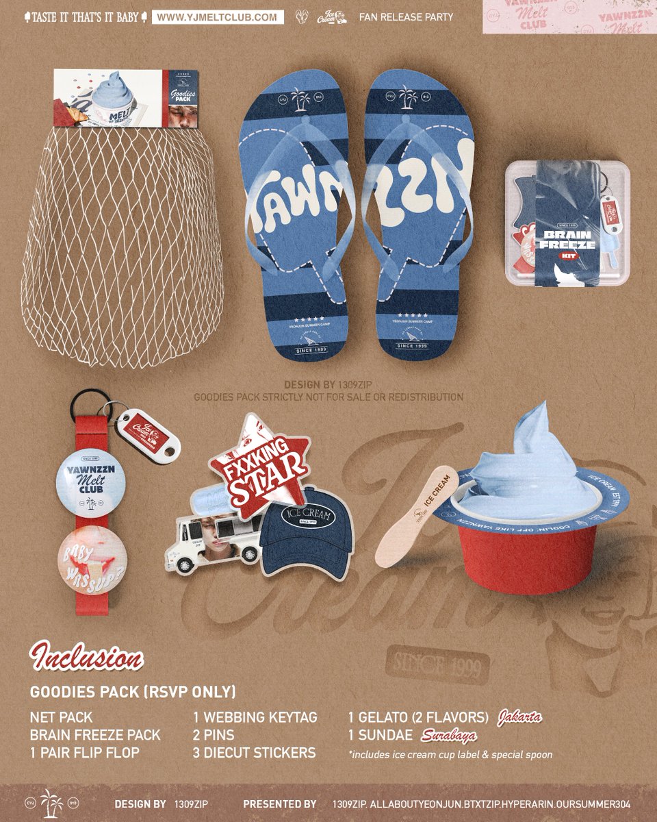 hyperarin's tweet photo. #MeltForYeonjun
goodies pack preview🍦

RSVP OPEN TODAY 7PM
limited slot🏄

*goodies pack strictly not for sale or redistribution https://t.co/Nzsj0Kn6k7