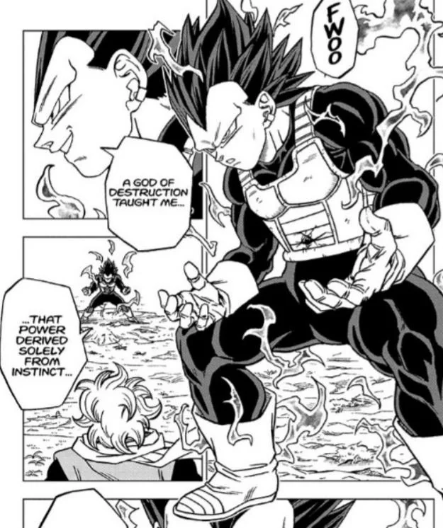 AitorArt_'s tweet photo. It's been almost 6 years since Vegeta Hakaishin (Ultra Ego) first appeared in the manga.

I still remember imagining it as something closer to UI Sign with a purple color scheme. 

The official design ended up being quite different.

Do you like the official look? https://t.co/1PBx8REzx7
