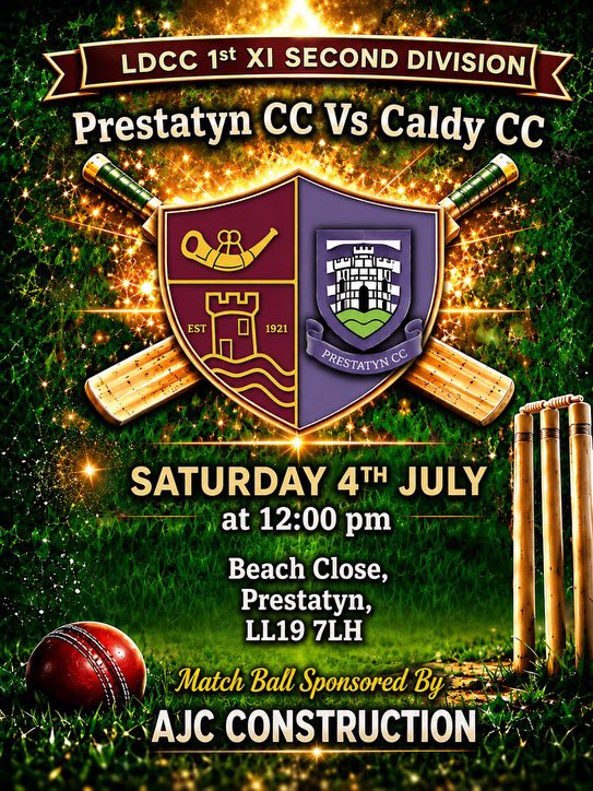 PrestatynCC's tweet photo. 1s take on Caldy at Beach close looking to bounce back from last weeks narrow defeat! https://t.co/ST17mr1mrC