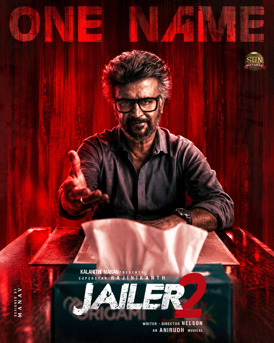 Itz_Manav_23's tweet photo. "One Name" theme out now💥
Poster work for #Jailer2 🐯🔥

#SuperstarRajinikanth #Dharman #KHxRK https://t.co/Bf3gJy2Hsg