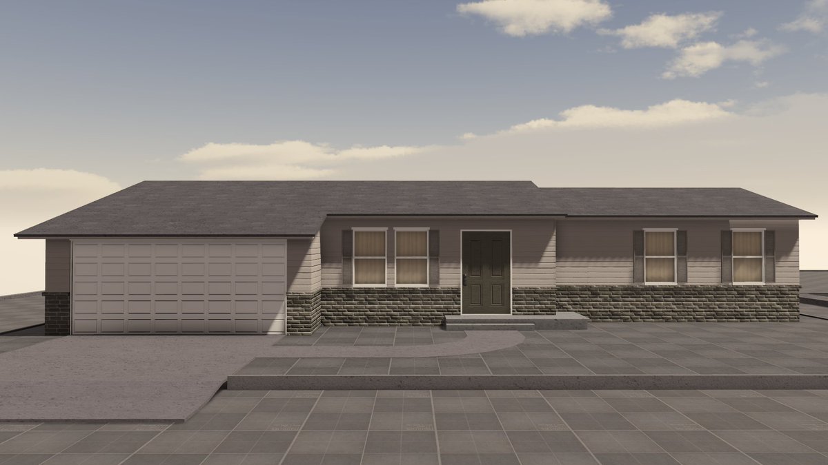 Skivaxic's tweet photo. suburban house variations (exterior only) [5/5] https://t.co/T04VdDx1Rw