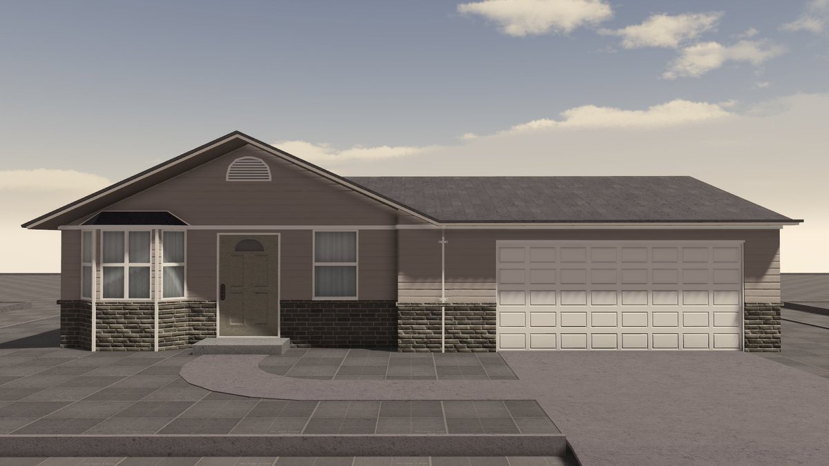 Skivaxic's tweet photo. suburban house variations (exterior only) [5/5] https://t.co/T04VdDx1Rw