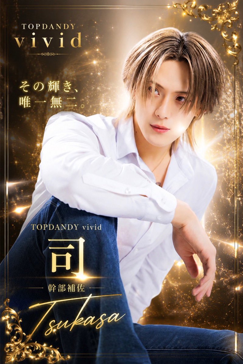 tdvivid's tweet photo. ［🏆］#TOPDANDYvivid

PICKUP PLAYER

【司/幹部補佐】
--------------------
X🔻
@tsukasavivid_
--------------------
Instagram🔻
https://t.co/oq0t2pukgw https://t.co/IawXfVbYpT