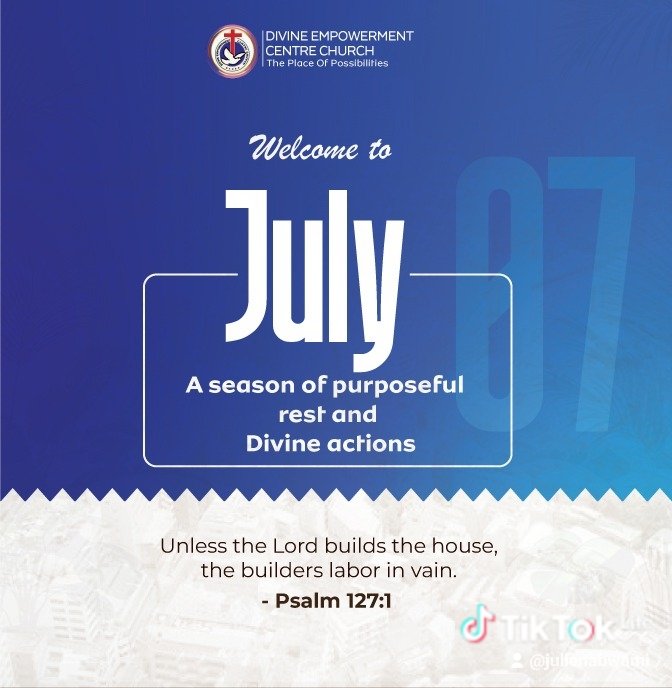 JulietNabwami's tweet photo. July a month of Purposed rest and Divine actions https://t.co/pFVUvNAG9D