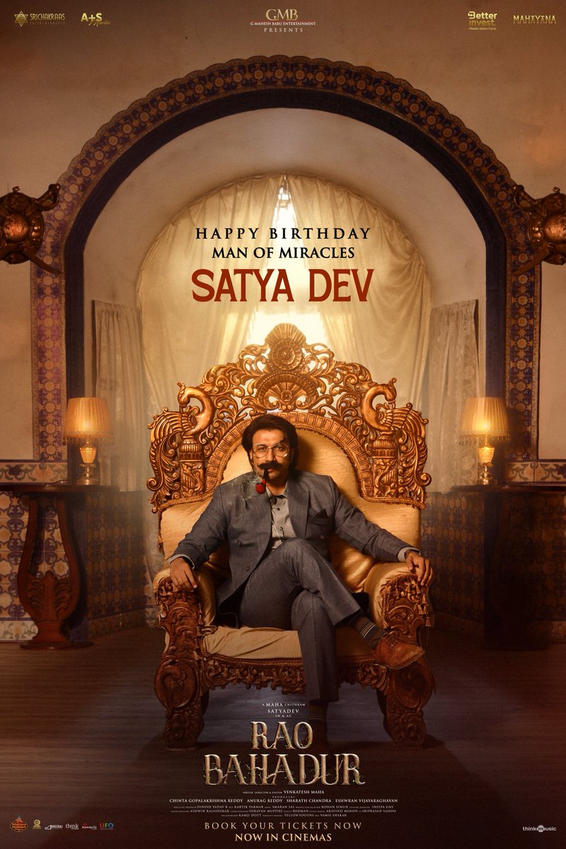 ThinkPosters's tweet photo. Poster Work ✨

Happy Birthday to the 'Man of Miracles' @ActorSatyadev ❤‍🔥

Thank you for being 'RAMAPPA RAO BAHADUR'.

Wishing you many more memorable roles in years to come ✨

Book your tickets for #RaoBahadur now! 
🎟️ https://t.co/zj4e7JiccT…

EXPERIENCE TELUGU CINEMA LIKE NEVER BEF🎃RE 

@ActorSatyaDev @mahaisnotanoun @DeepaThomasss @GMBents @SrichakraasEnts @AplusSMovies @Mahayana_MP @RaoBahadurMovie @AtharvanaGlobal @thinkmusicindia