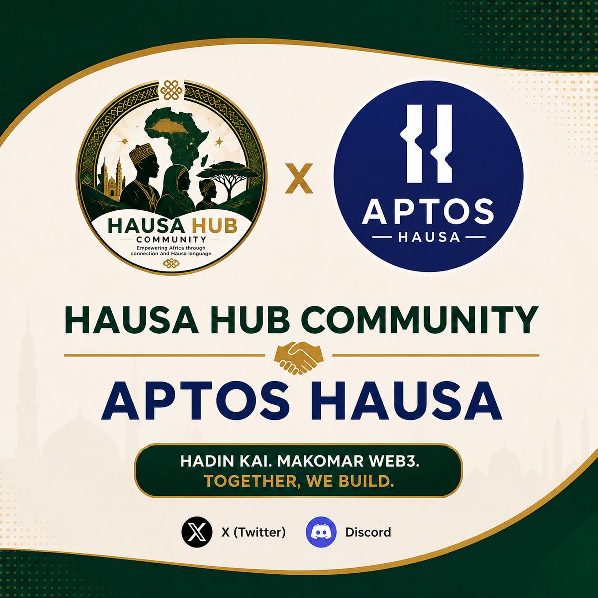 Hausa_Hub's tweet photo. Muna farin cikin sanar da haɗin kai tsakanin @Hausa_Hub Community da @AptosHausa

Wannan haɗin kai zai ƙara buɗe damar koyo, haɗin gwiwa, da bunƙasa al'ummar Hausawa a duniyar Web3

Tare, za mu gina al'umma mai ƙarfi, mai ilimi, kuma mai tasiri

Barkanmu da wannan sabon mataki. https://t.co/aNOVQocnSA