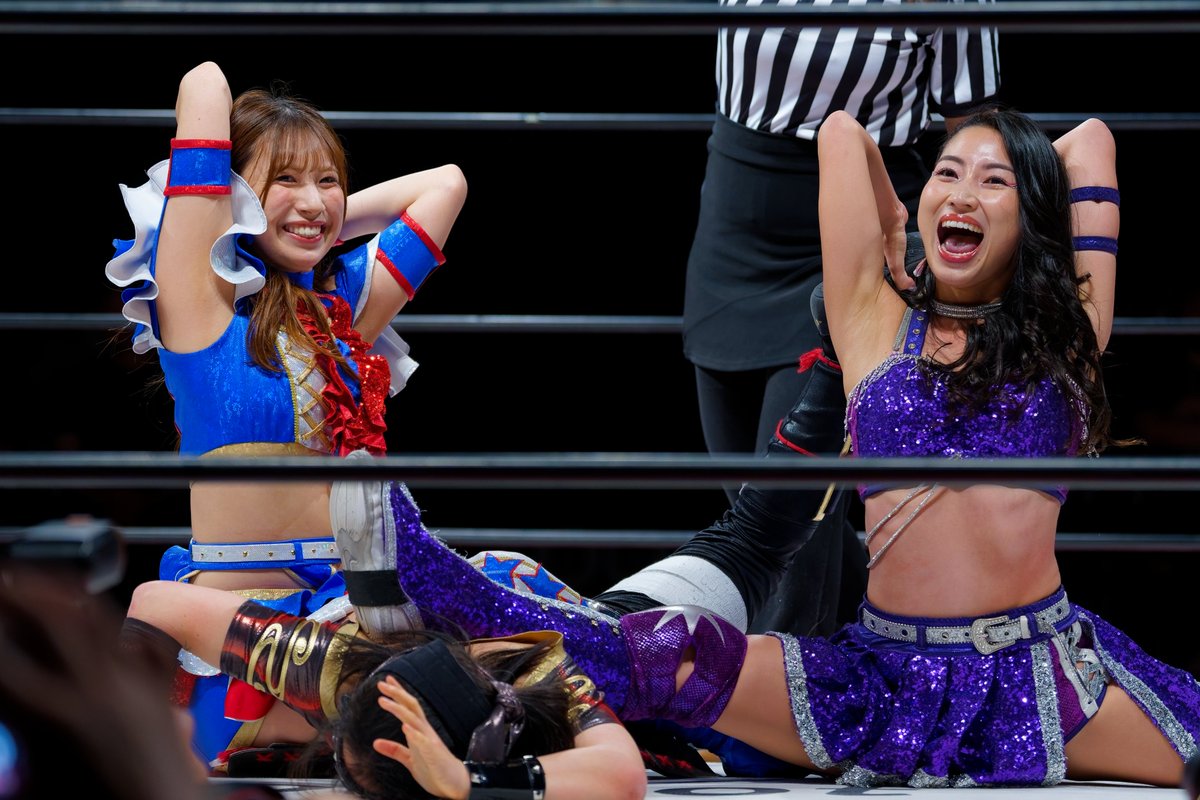 di_zhy's tweet photo. 2026.7.4 新木場1stリング

#tjpw #荒井優希 #芦田美歩 #ハットリ桜 https://t.co/SR2IWNHR3x