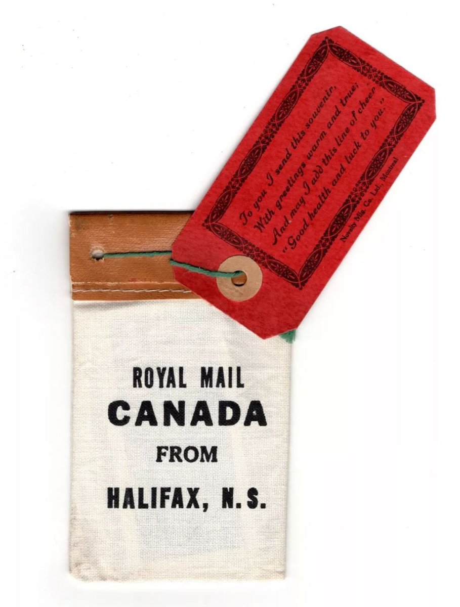 HistoricalAsset's tweet photo. My latest addition: a 1949 Royal Mail Canada Miniature Mail Bag from Halifax, Nova Scotia.

Still complete with its original greeting tag wishing “Good health and luck to you.” 🍀

Anyone else collect postal memorabilia?

#PostalHistory #Philately #Vintage #Collectibles #History https://t.co/XZNQjpeQM5